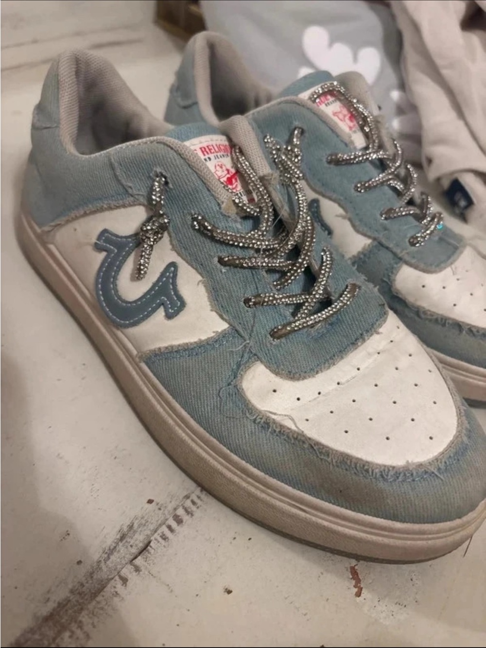 True Religion Y2K denim sneakers